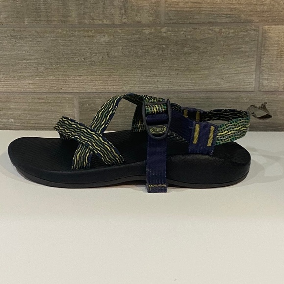 Chaco Z1 Eco‎ Tread Unisex Sandals- Women's 9/Men's 8- Blue/Green/Yellow - Picture 6 of 15